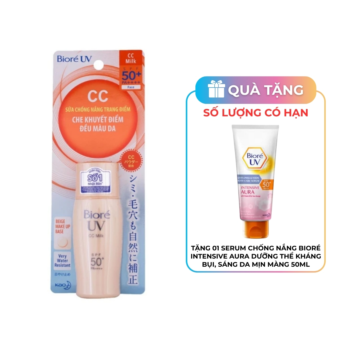 Sữa Chống Nắng Bioré Trang Điểm SPF 50+/PA++++ 30ml