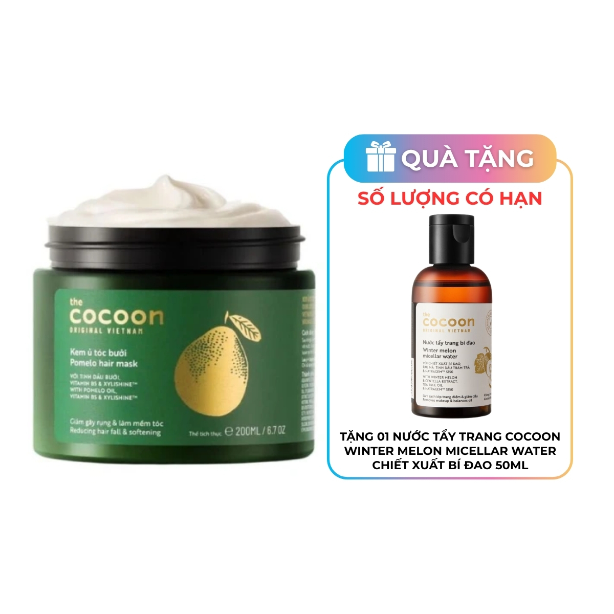 Kem Ủ Tóc Cocoon Pomelo Hair Mask Tinh Dầu Bưởi 200ml