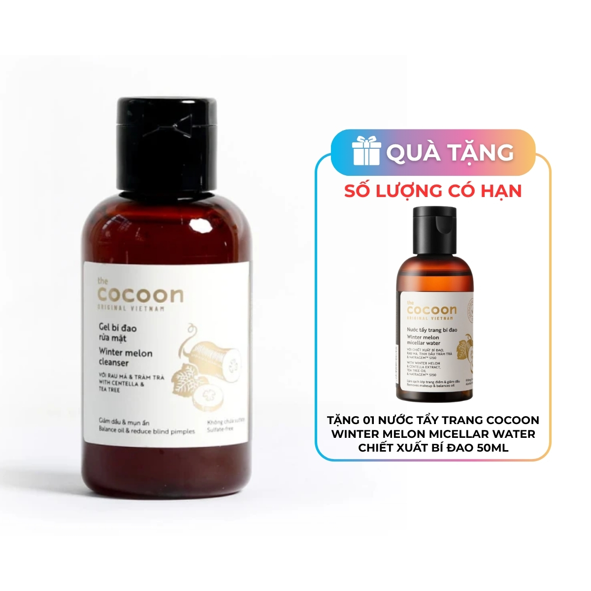 Gel Rửa Mặt Cocoon Winter Melon Cleanser Chiết Xuất Bí Đao 140ml (Mã Mới)
