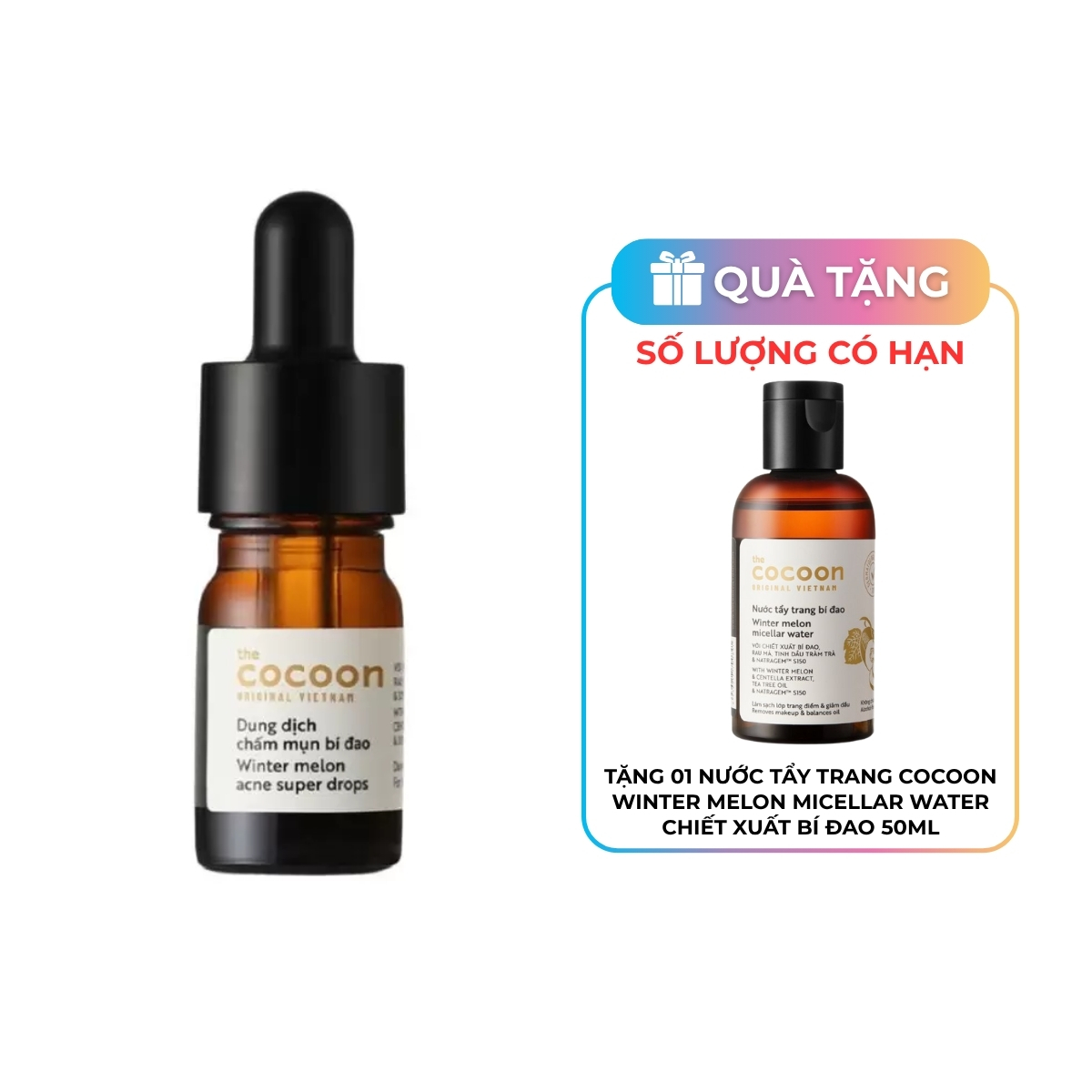 Dung Dịch Chấm Mụn Cocoon Bí Đao Winter Melon Acne Super Drops Làm Giảm Mụn (Mới) 5ml