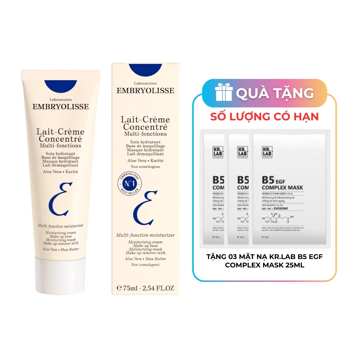 Sữa Dưỡng Embryolisse Lait-Crème Concentré Phục Hồi Da 75ml