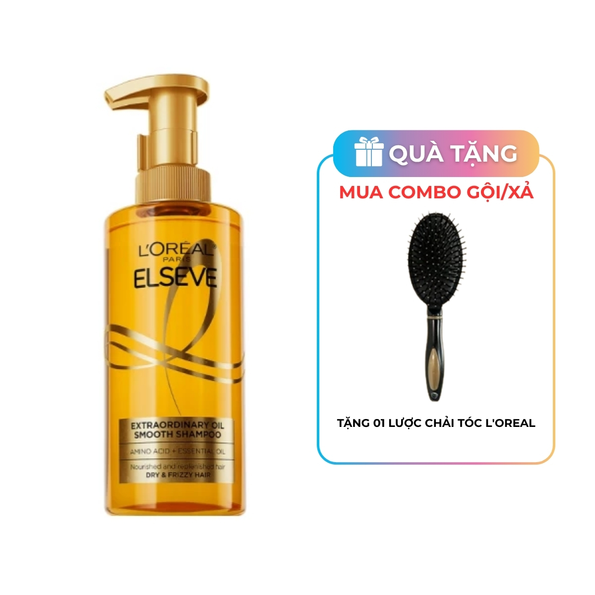 Dầu Gội Loreal Extraordinary Oil Sleek Silicone-free Shampoo 440ml