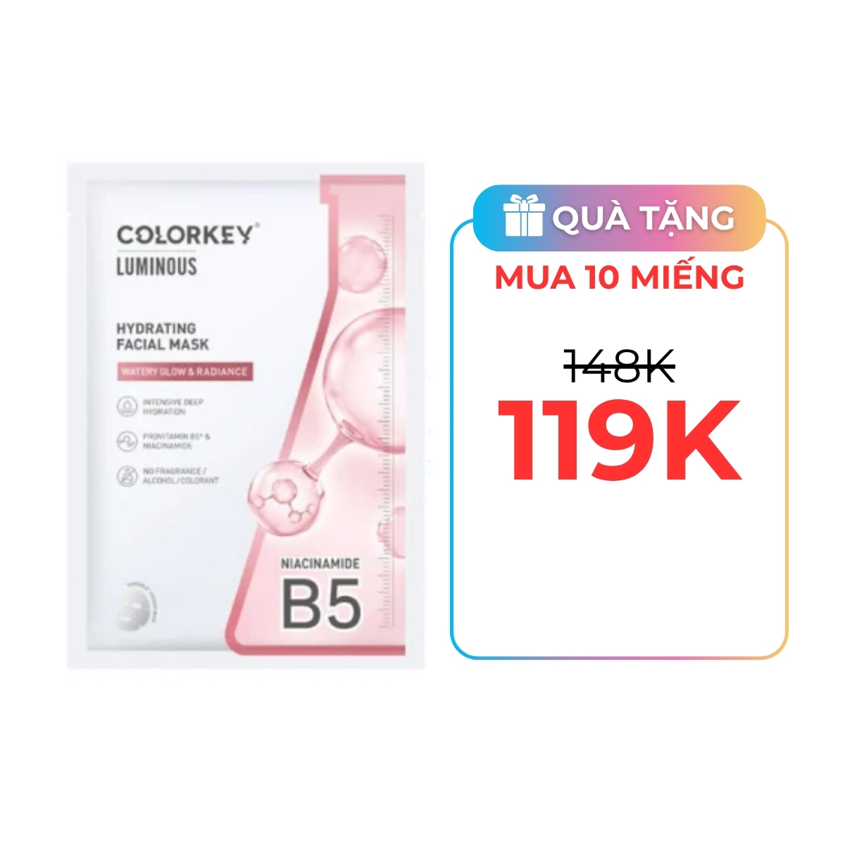 Mặt Nạ Colorkey Luminous Facial Mask Hydrating 25ml