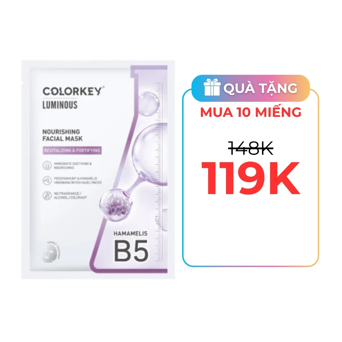 Mặt Nạ Colorkey Luminous Facial Mask Nourishing 25ml