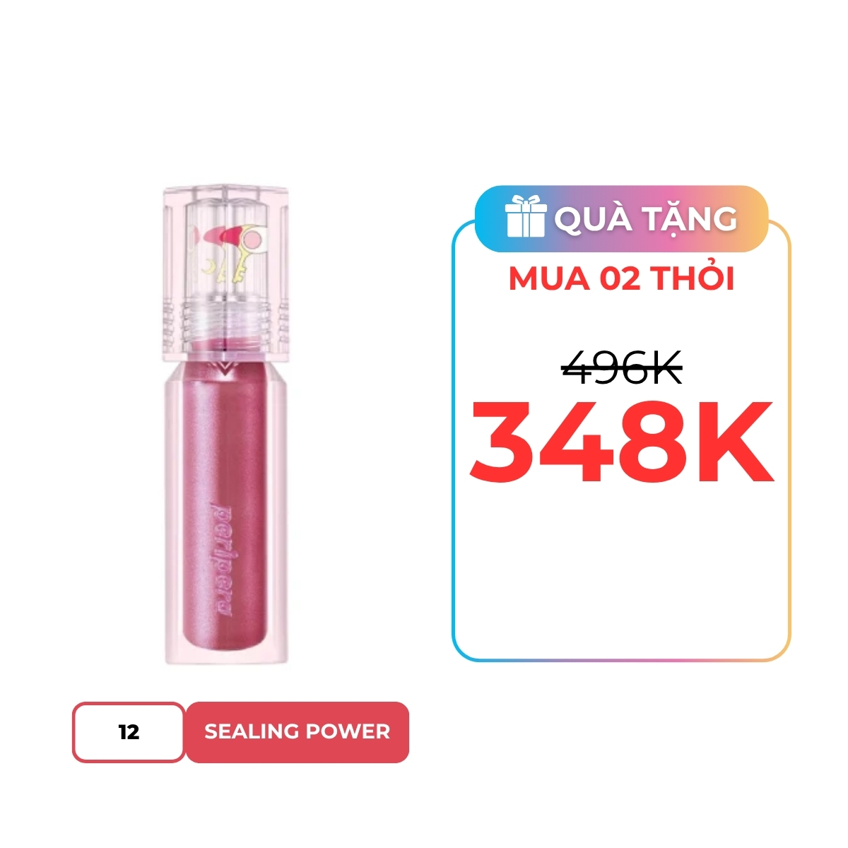 Son Tint Peripera Water Bare Tint 3.7g Màu 12 Sealing Power (Cherry Ver)
