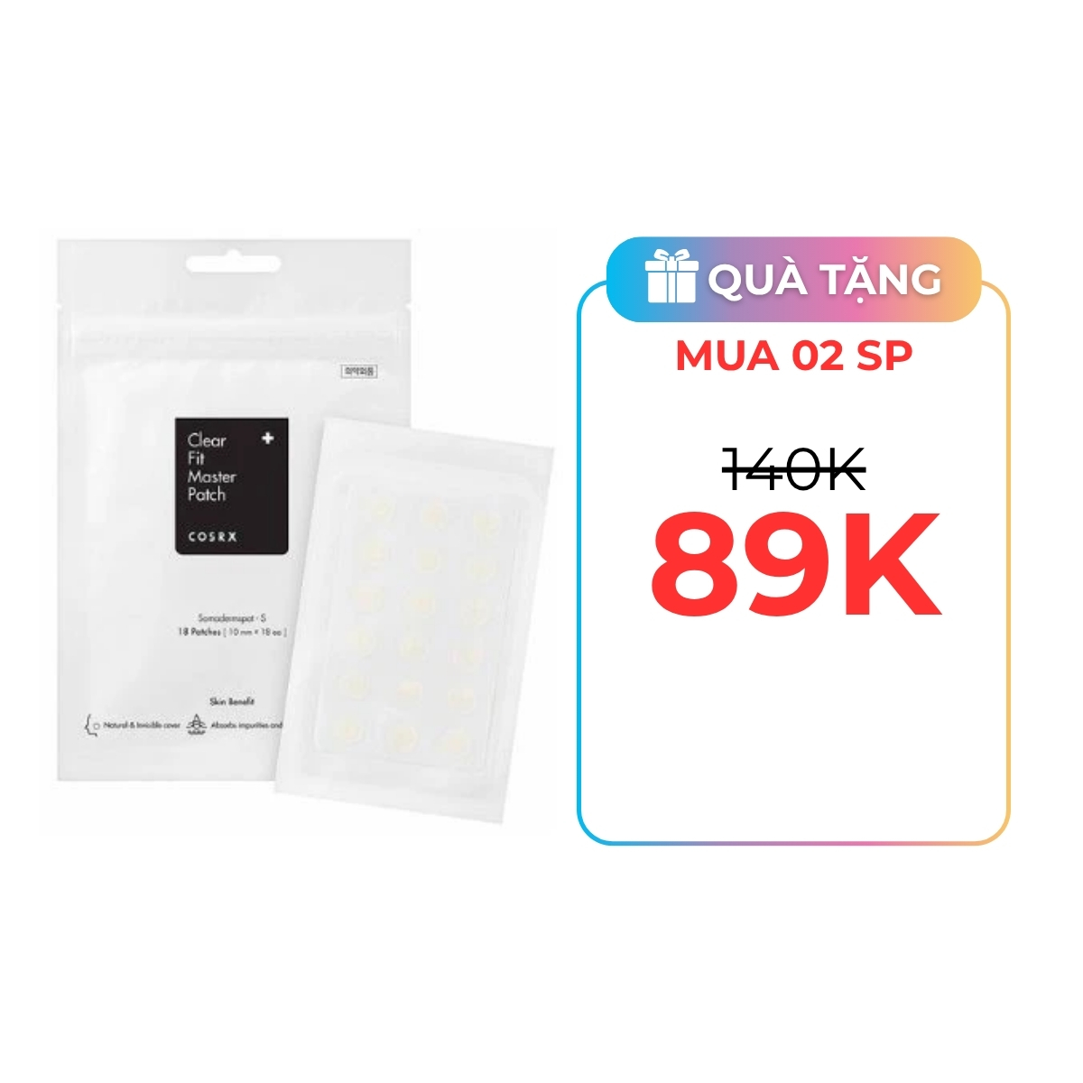 Miếng Dán Mụn Cosrx Clear Fit Master Pathch 18 Miếng (Đen)