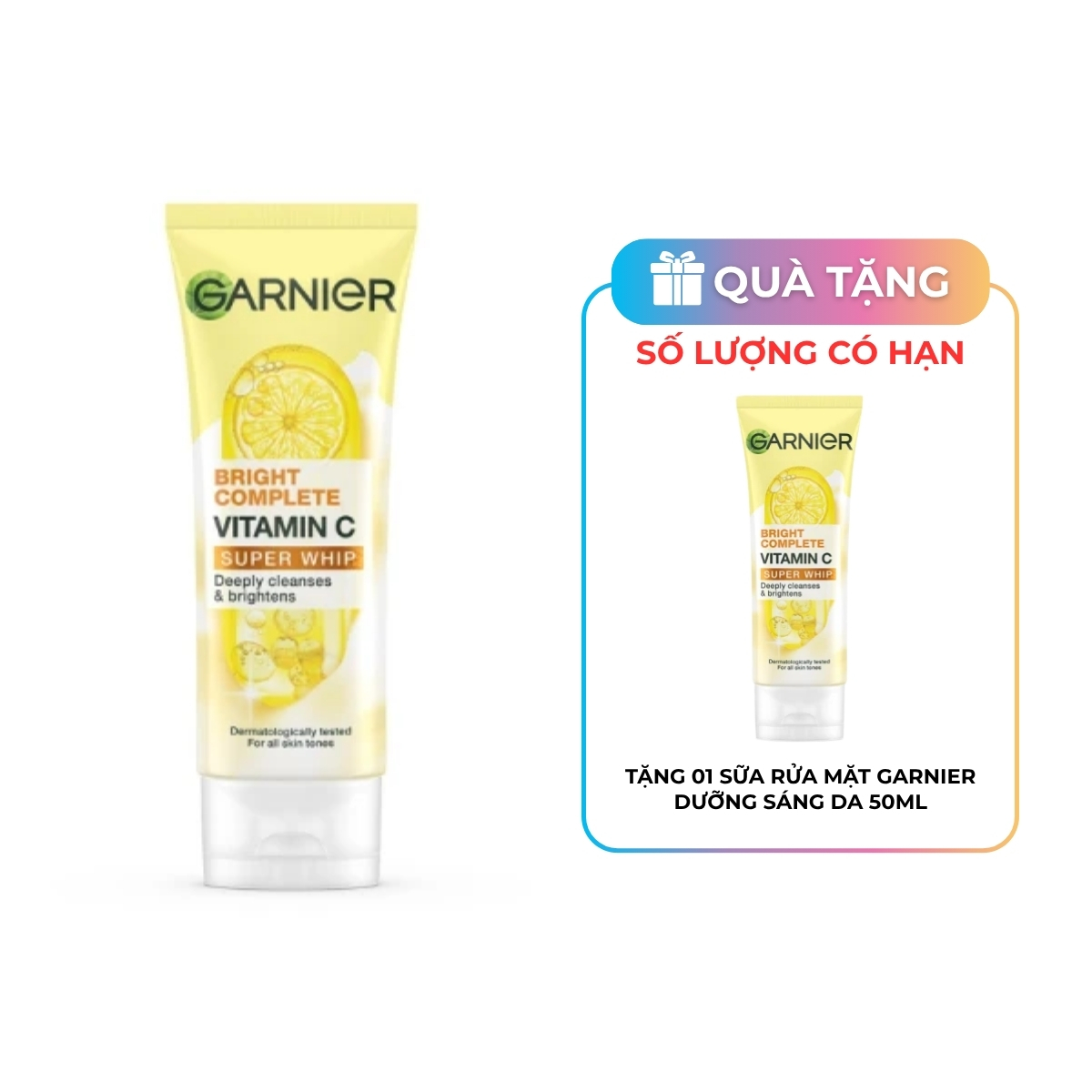 Sữa Rửa Mặt Garnier Vitamin C YuzuLemon Dạng Bọt 50ml