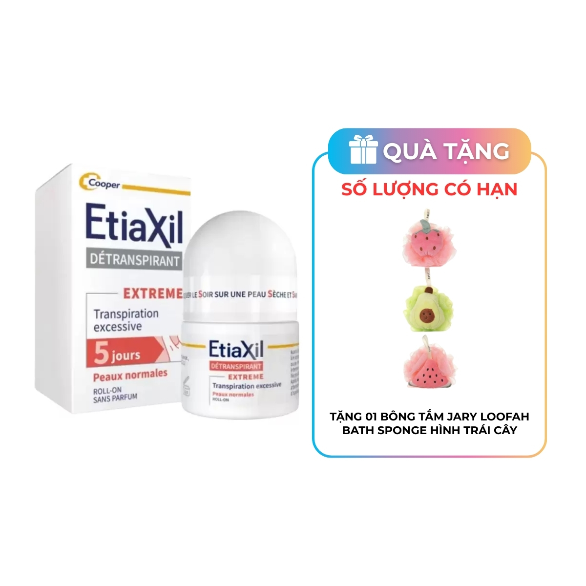 Lăn Khử Mùi EtiaXil Detranspirant Traitement Roll-On Peaux Normales Dành Cho Da Thường - Đỏ