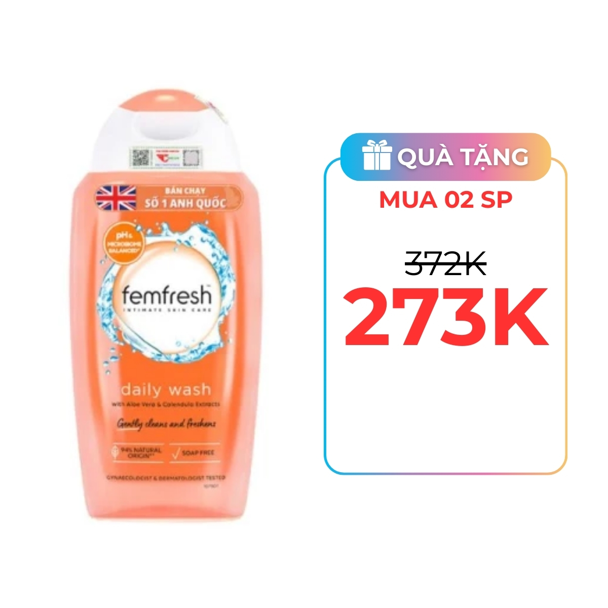 Dung Dịch Vệ Sinh Phụ Nữ Femfresh Daily - Intimate Wash 250ml