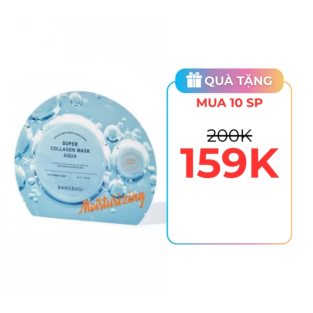 Mặt Nạ Banobagi Super Collagen Mask Aqua Moisturizing Cấp Ẩm Cho Làn Da Căng Bóng 30g