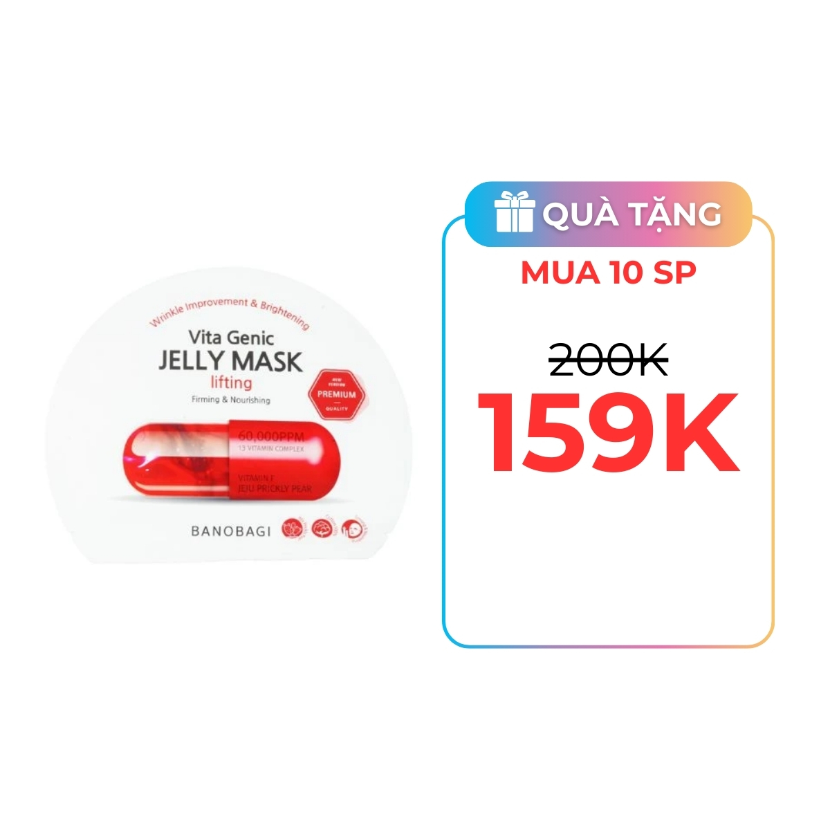 Mặt Nạ Banobagi Vita Genic Jelly Mask - Lifting Đỏ