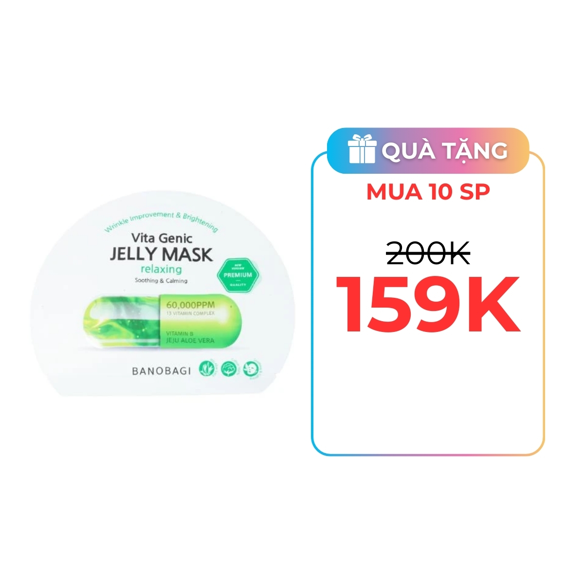 Mặt Nạ Banobagi Vita Genic Jelly Mask - Relaxing 30g (Xanh Lá)