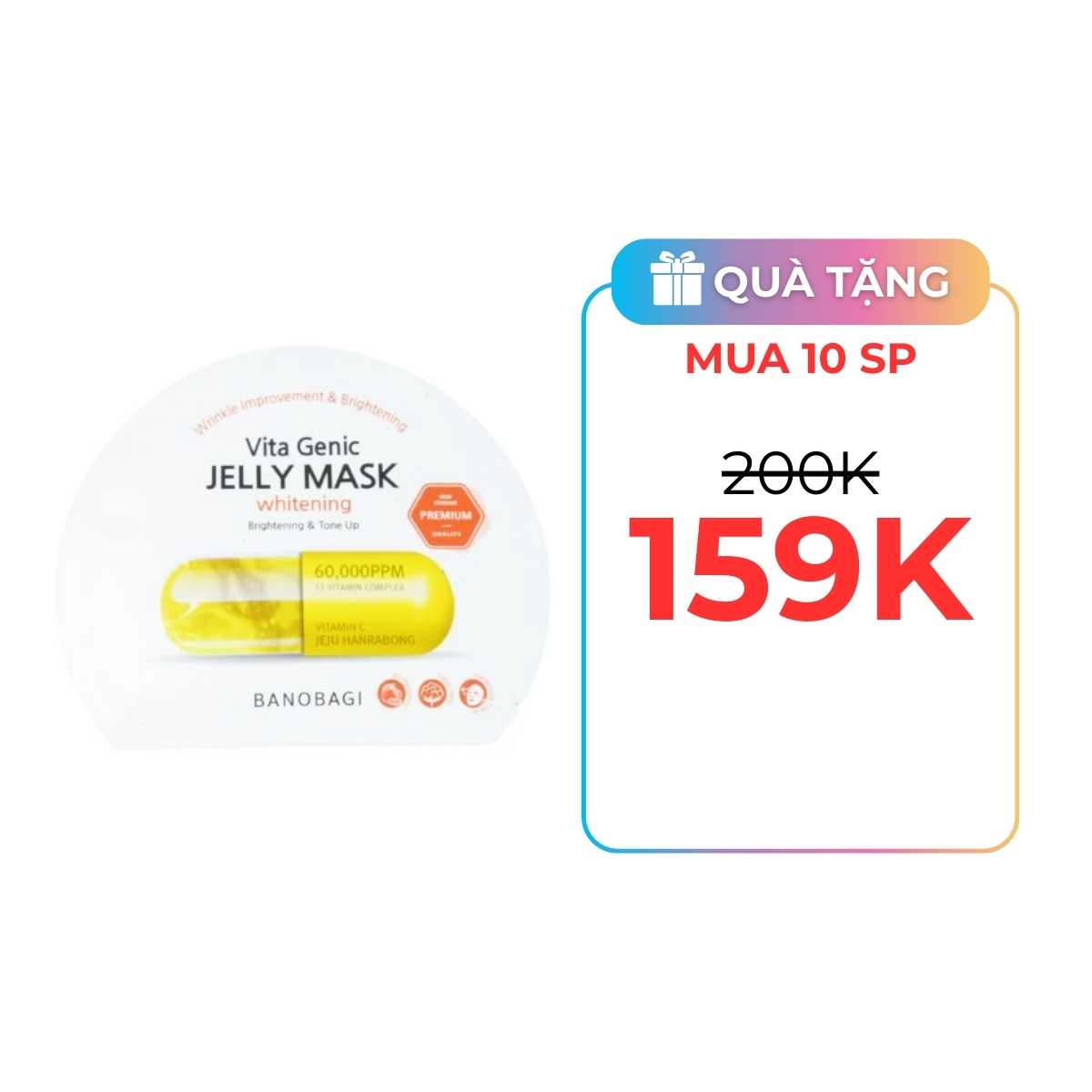 Mặt Nạ Banobagi Vita Genic Jelly Mask - Whitening Vàng