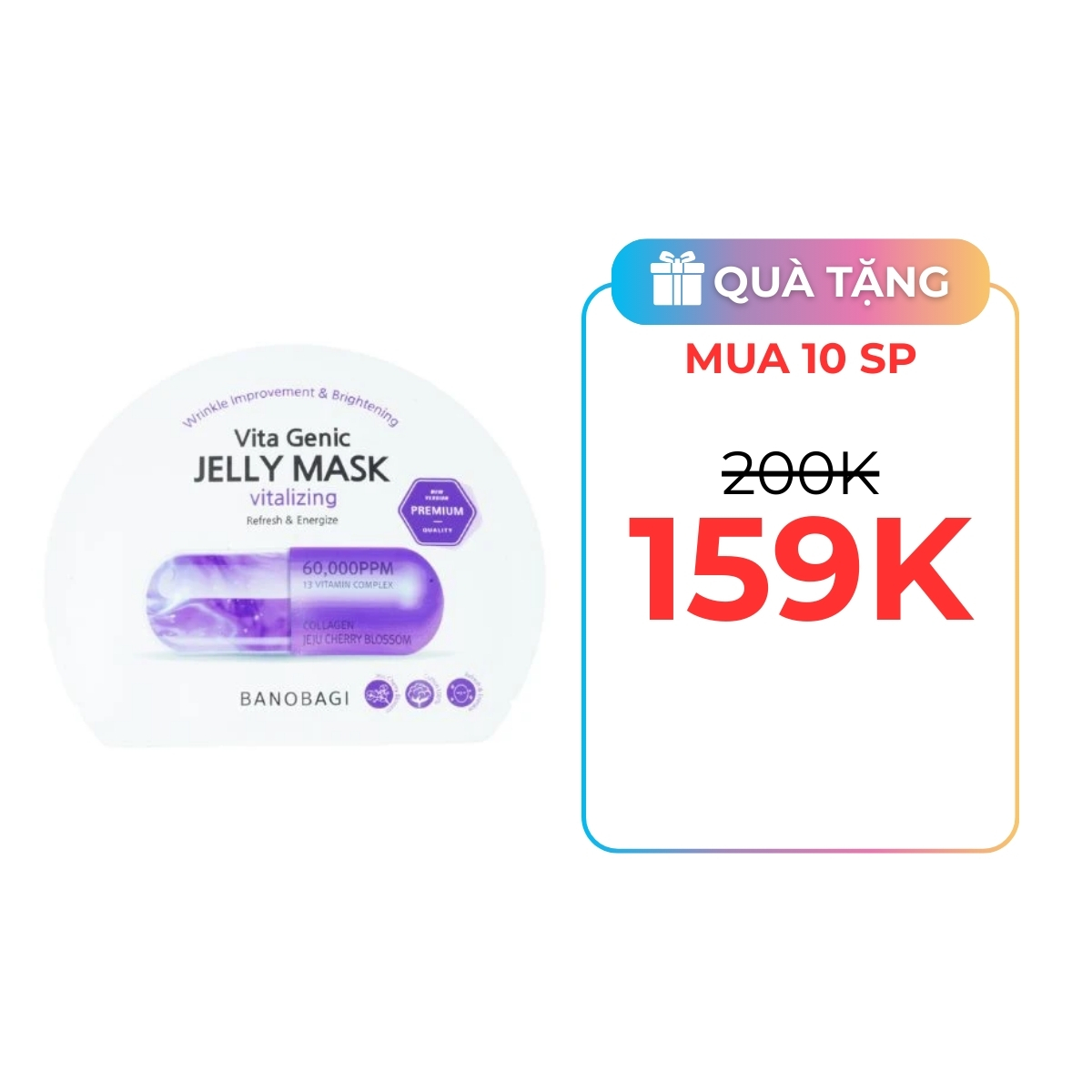 Mặt Nạ Banobagi Vita Genic Jelly Mask - Màu Sắc:Vitalizing (Tím)