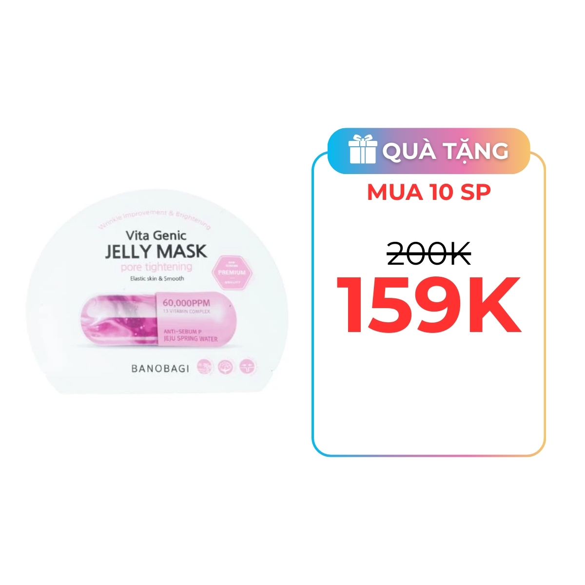 Mặt Nạ Banobagi Vita Genic Jelly Mask - Pore Tightening Hồng