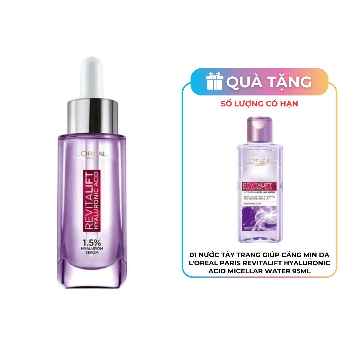 Tinh Chất L'Oreal Revitalift 1.5% Hyaluronic Acid Cấp Ẩm Sáng Da 30ml