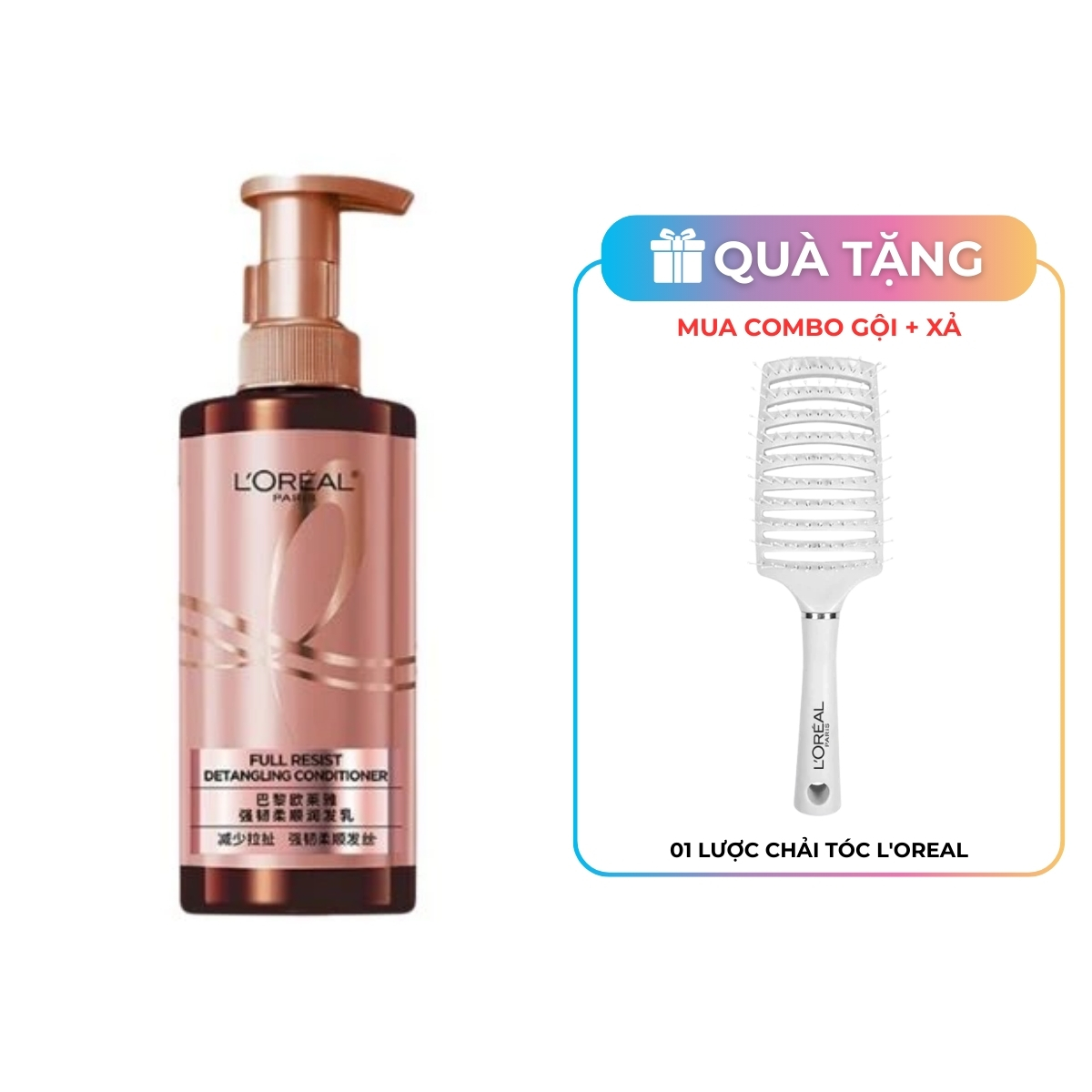 Dầu Xả Loreal Paris Full Resist Detangling Conditioner Giảm Rụng Tóc 440ml