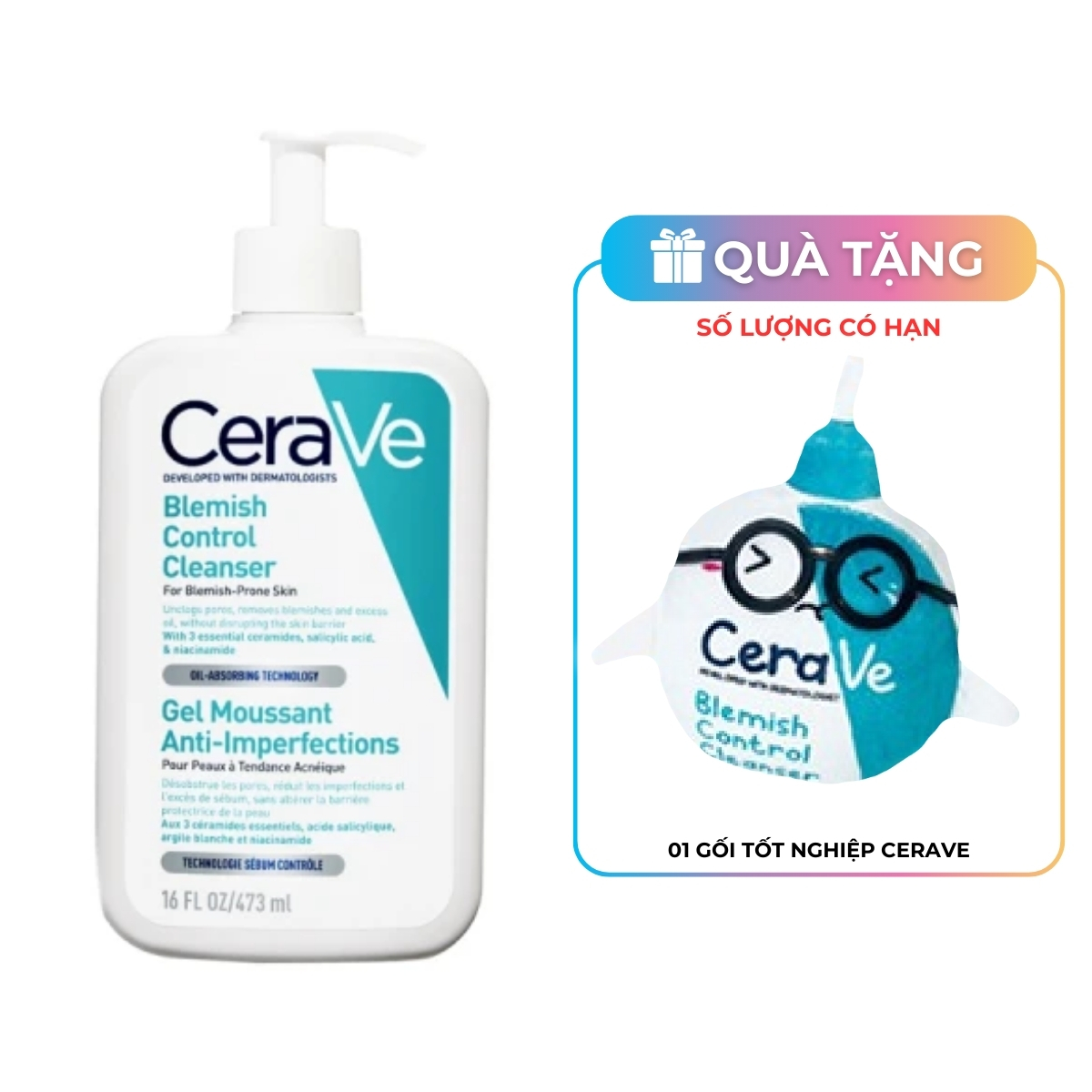 Sữa Rửa Mặt CeraVe Giúp Ngừa Mụn 473ml