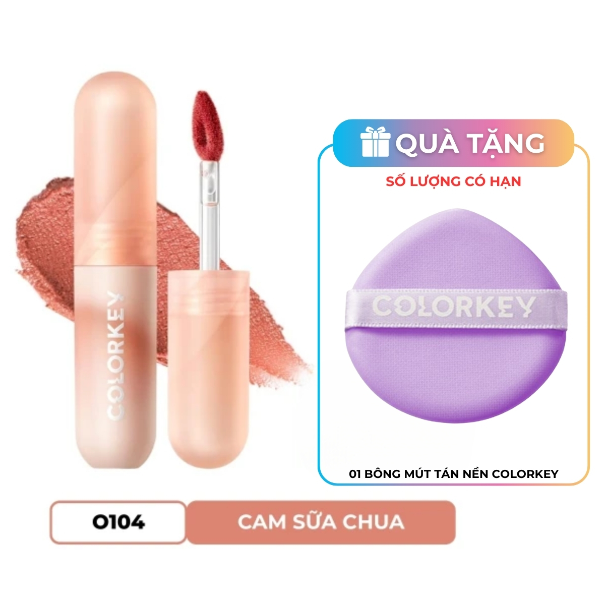 Son Kem Colorkey Mousse Lip Mud Matte #O104 Milk Tea