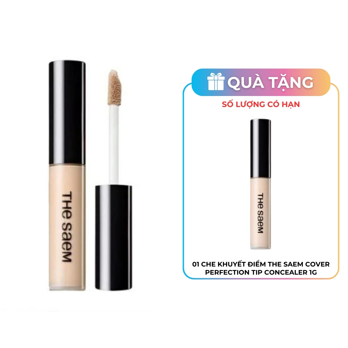 Che Khuyết Điểm The Saem Cover Perfection Tip Concealer SPF28/PA++ #1 6.5g