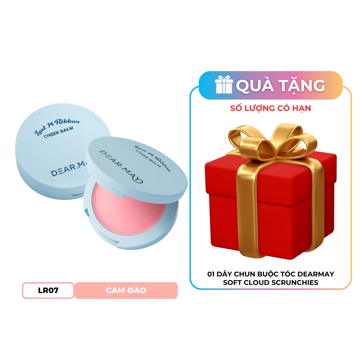 Phấn Má Dearmay Lost Ribbon Cheek Balm Dạng Kem LR07 Just Peachy