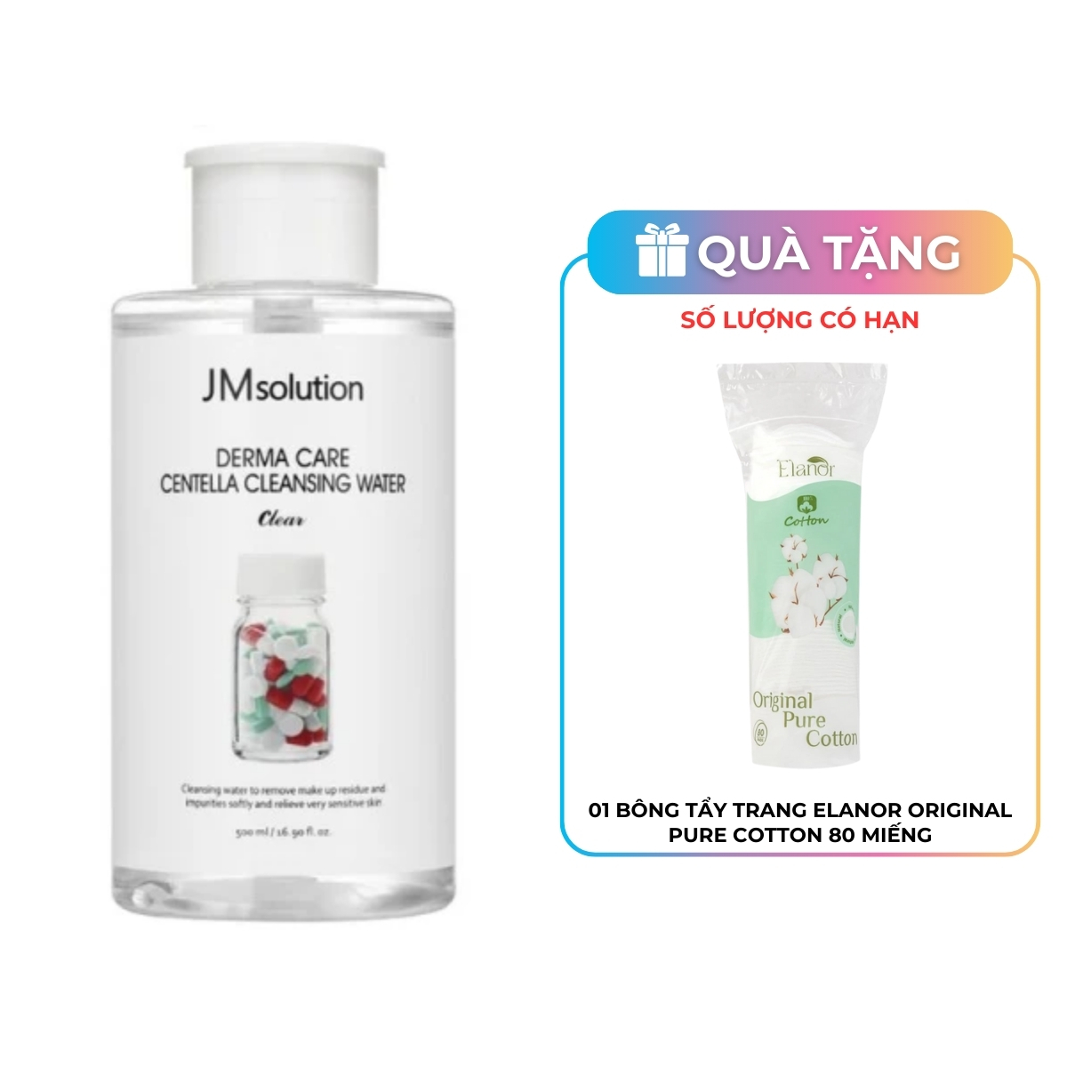 Nước Tẩy Trang JMsolution Rau Má Derma Care Centella 500ml