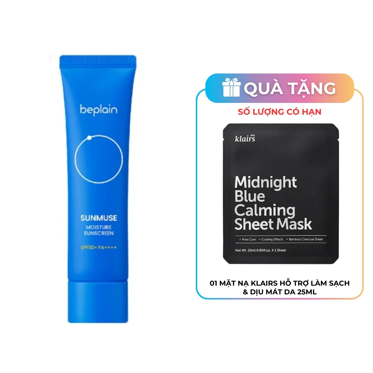 Kem Chống Nắng Beplain Sunmuse Moisture Sunscreen 50ml (Da Khô)