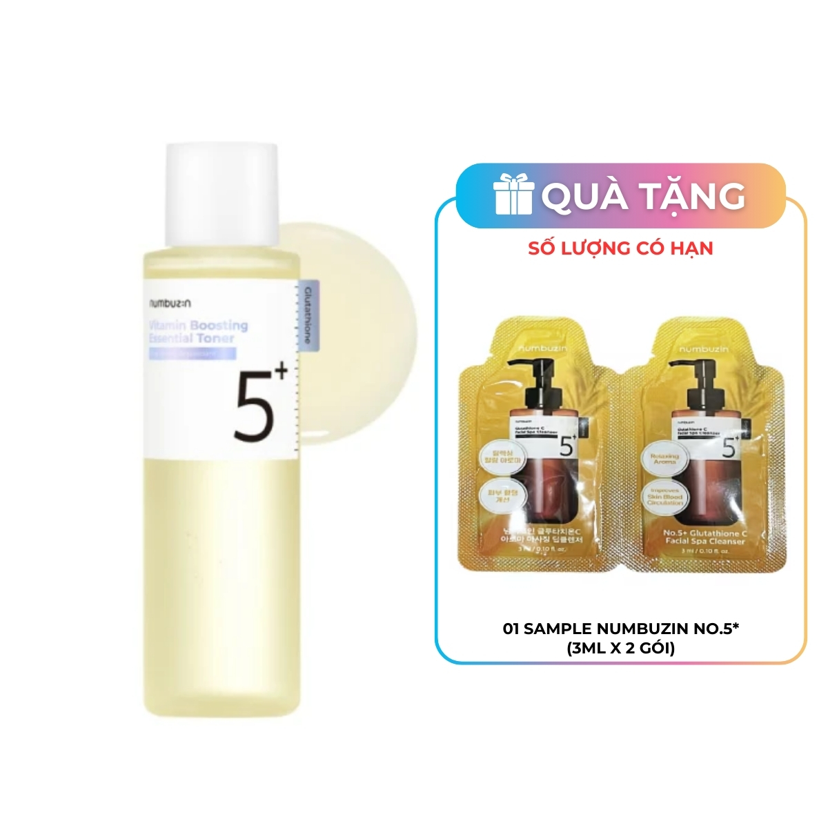 Nước Hoa Hồng Numbuzin No.5 Vitamin Boosting Essential Toner 200ml