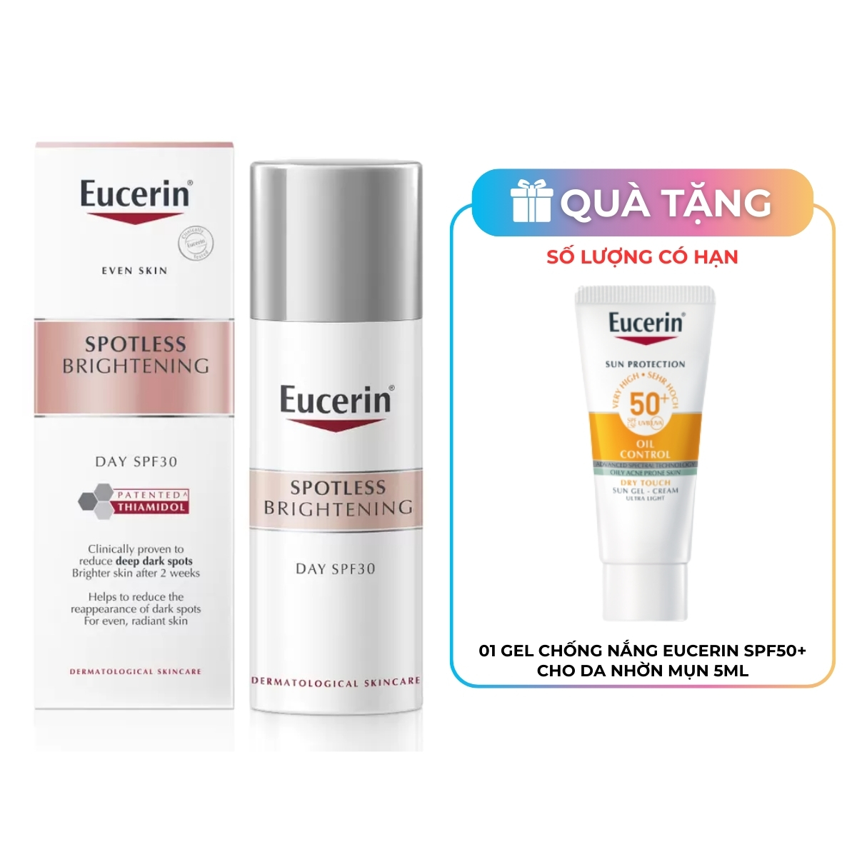 Kem Dưỡng Eucerin Spotless Brightening Day Trắng Da Ban Ngày SPF30 50ml