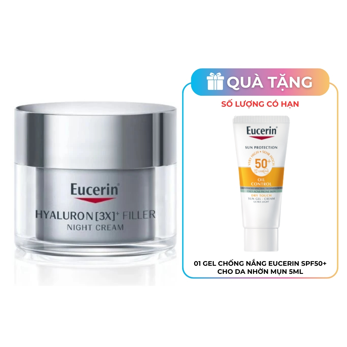 Kem Dưỡng Eucerin Giúp Giảm Nếp Nhăn Ban Đêm Anti - AGE Hyaluron (3x) + Filler 50ml