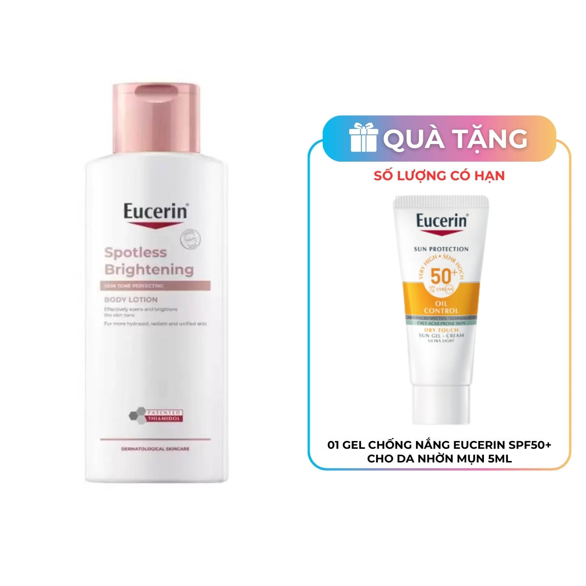 Sữa Dưỡng Thể Eucerin Spotless Brightening Skin Tone Perfecting Body Lotion Làm Sáng Da SPF 7 250ml