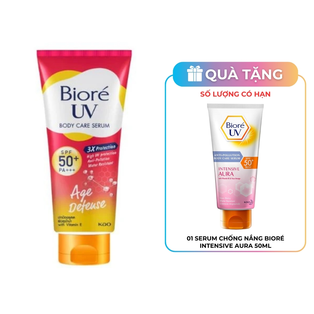 Serum Chống Nắng Bioré Age Defense Dưỡng Thể Tươi Trẻ Rạng Ngời 150ml