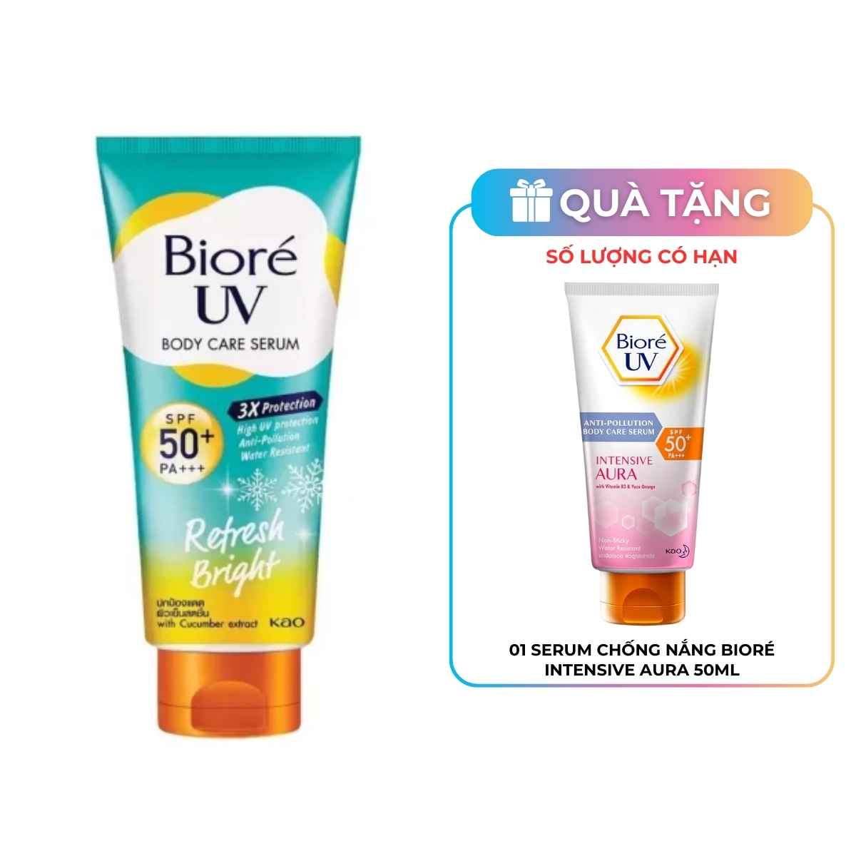 Serum Chống Nắng Bioré Refresh Bright Dưỡng Thể Sáng Mịn Mát Lạnh 150ml
