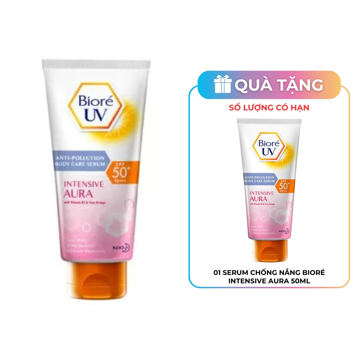 Serum Chống Nắng Bioré Intensive Aura Dưỡng Thể Kháng Bụi, Sáng Da Mịn Màng 150ml