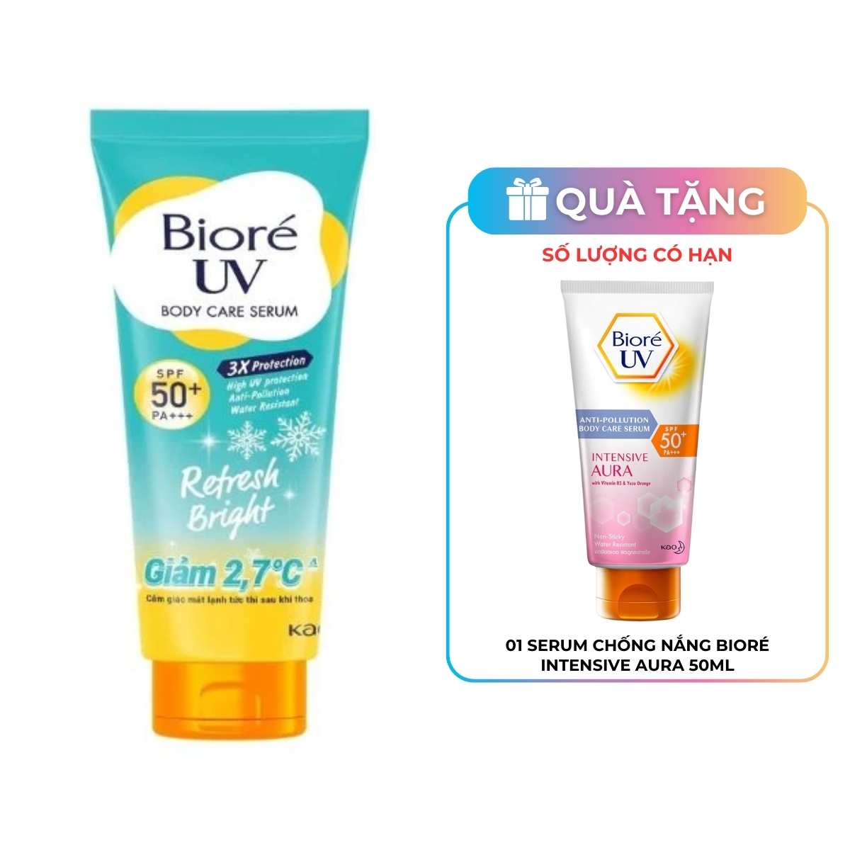 Serum Chống Nắng Bioré Refresh Bright Dưỡng Thể Sáng Mịn Mát Lạnh 230ml