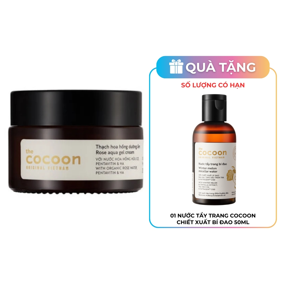 Kem Dưỡng Dạng Thạch Cocoon Hoa Hồng Dưỡng Ẩm 30ml
