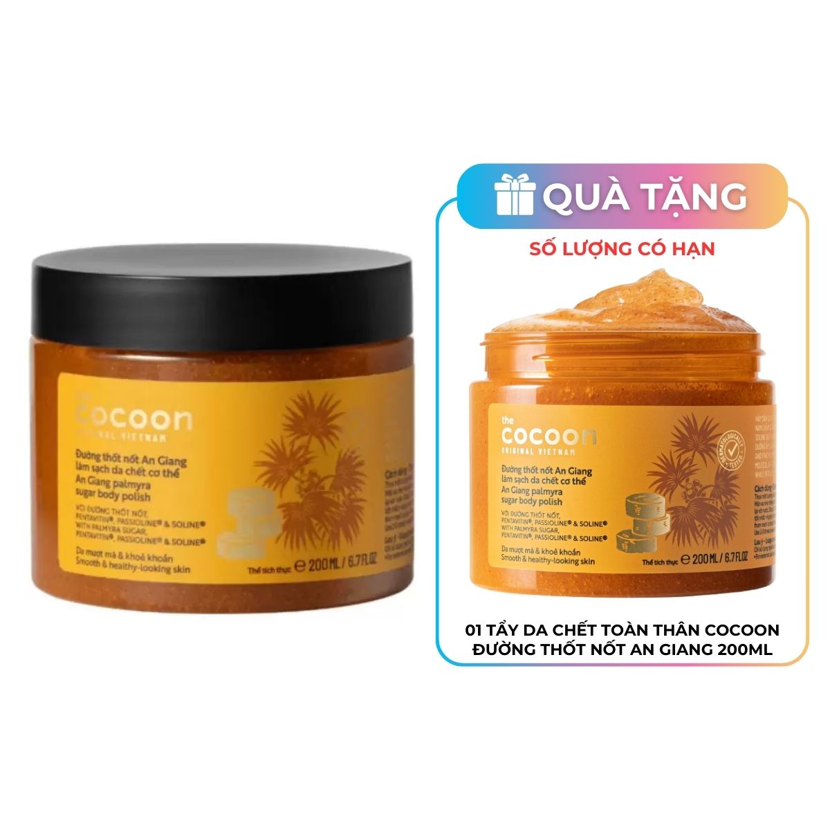 Tẩy da chết toàn thân Cocoon đường thốt nốt An Giang 200ml