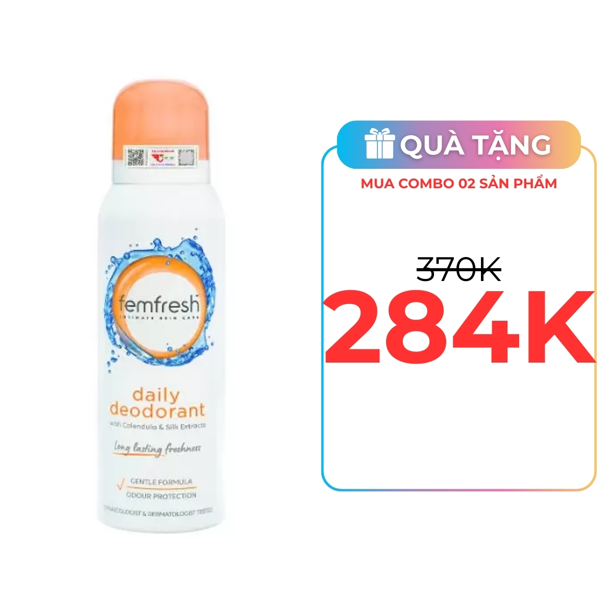 Xịt Thơm Mát Vùng Kín Cao Cấp Femfresh Everyday Care 125ml