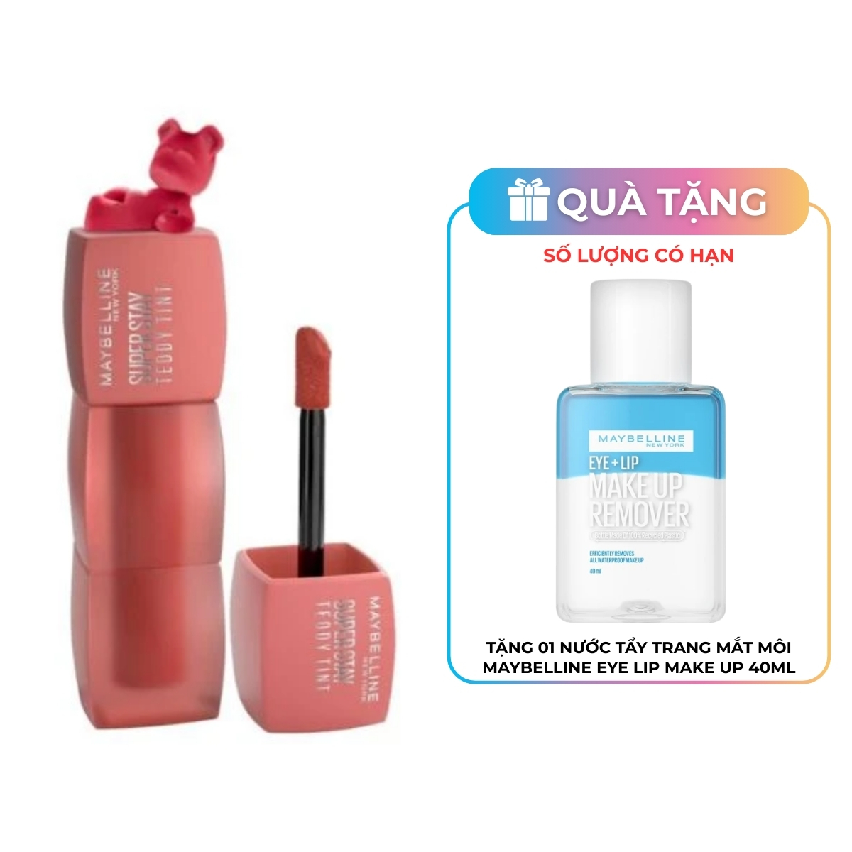 Son Kem Maybelline Superstay Teddy Tint #15 Skinnydip