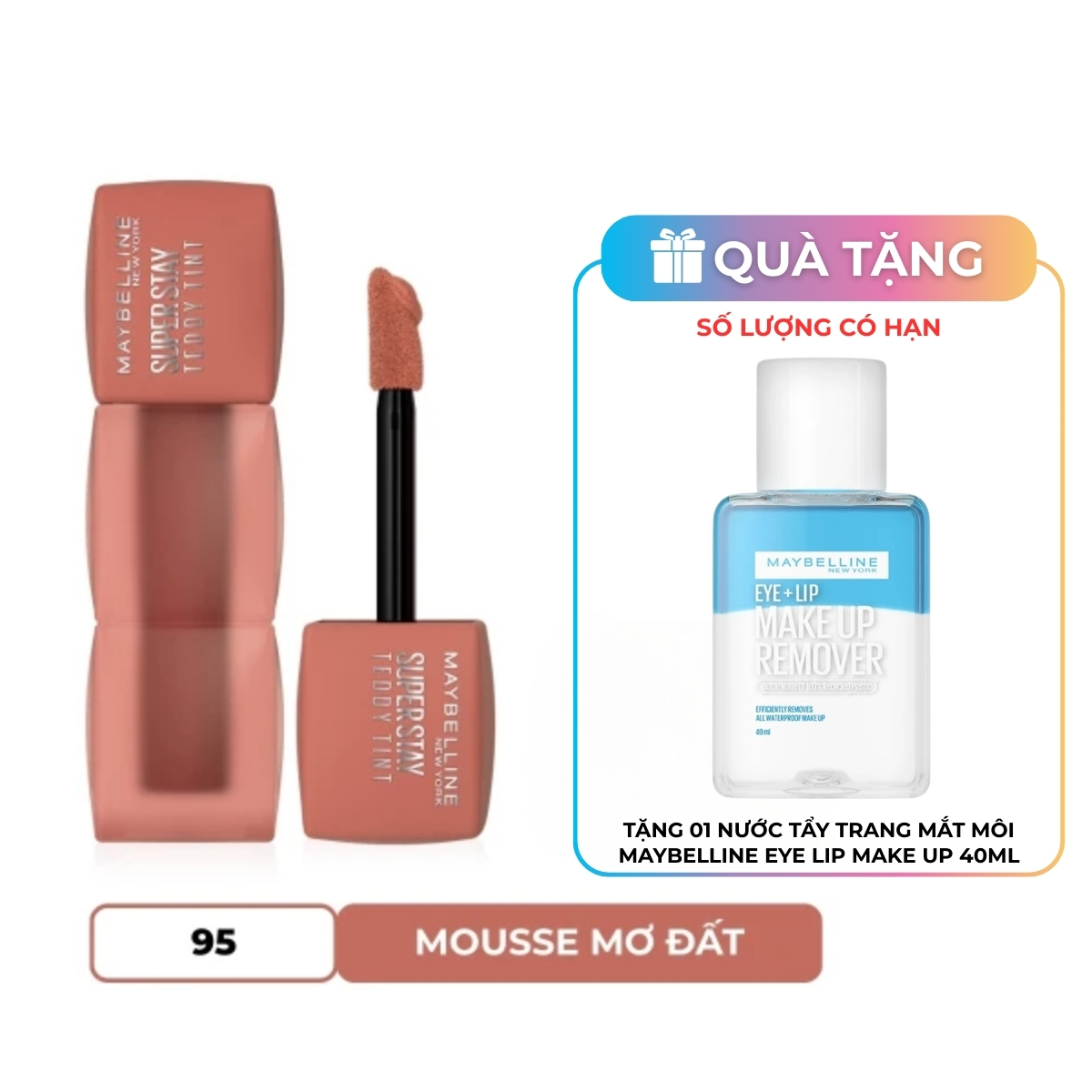 Son Kem Maybelline Superstay Teddy Tint #95 Buffed Out