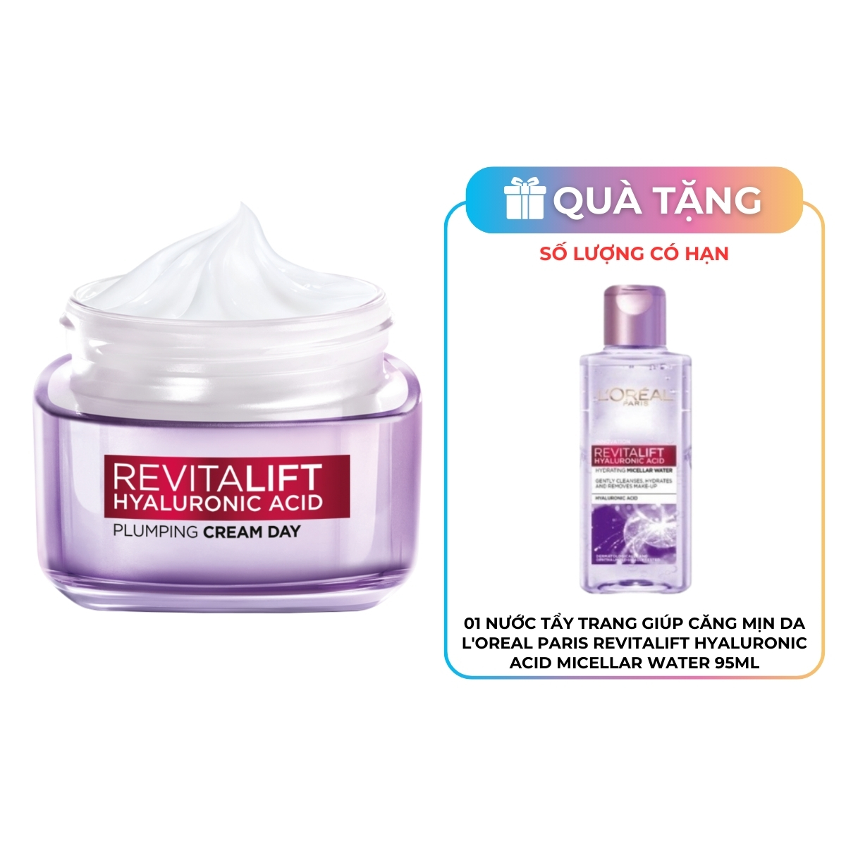 Kem Dưỡng Loreal Paris Revitalift Hyaluronic Acid Plumping Cream Day Siêu Cấp Ẩm Căng Mịn Da 50ml