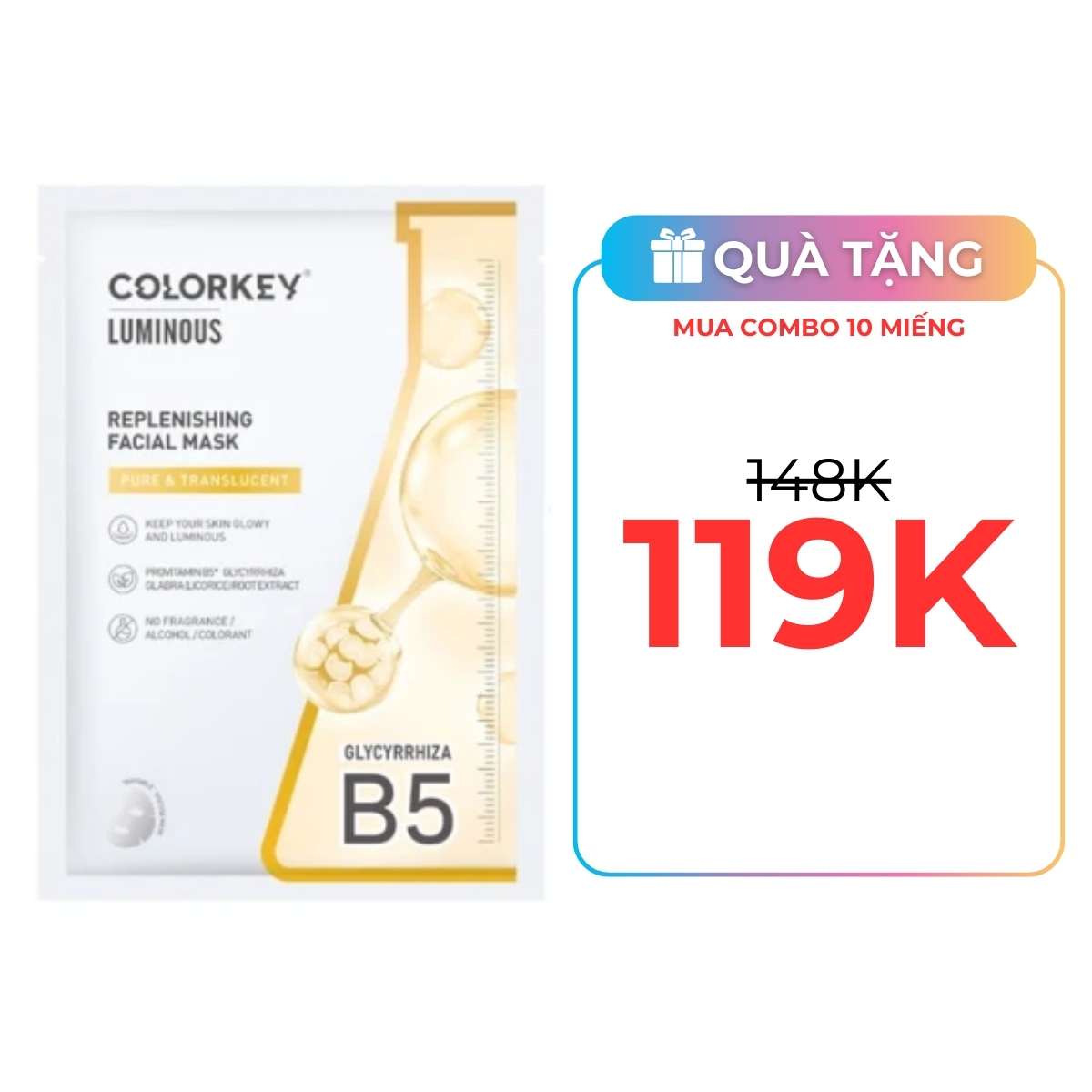 Mặt Nạ Colorkey Luminous Facial Mask Replenishing 25ml