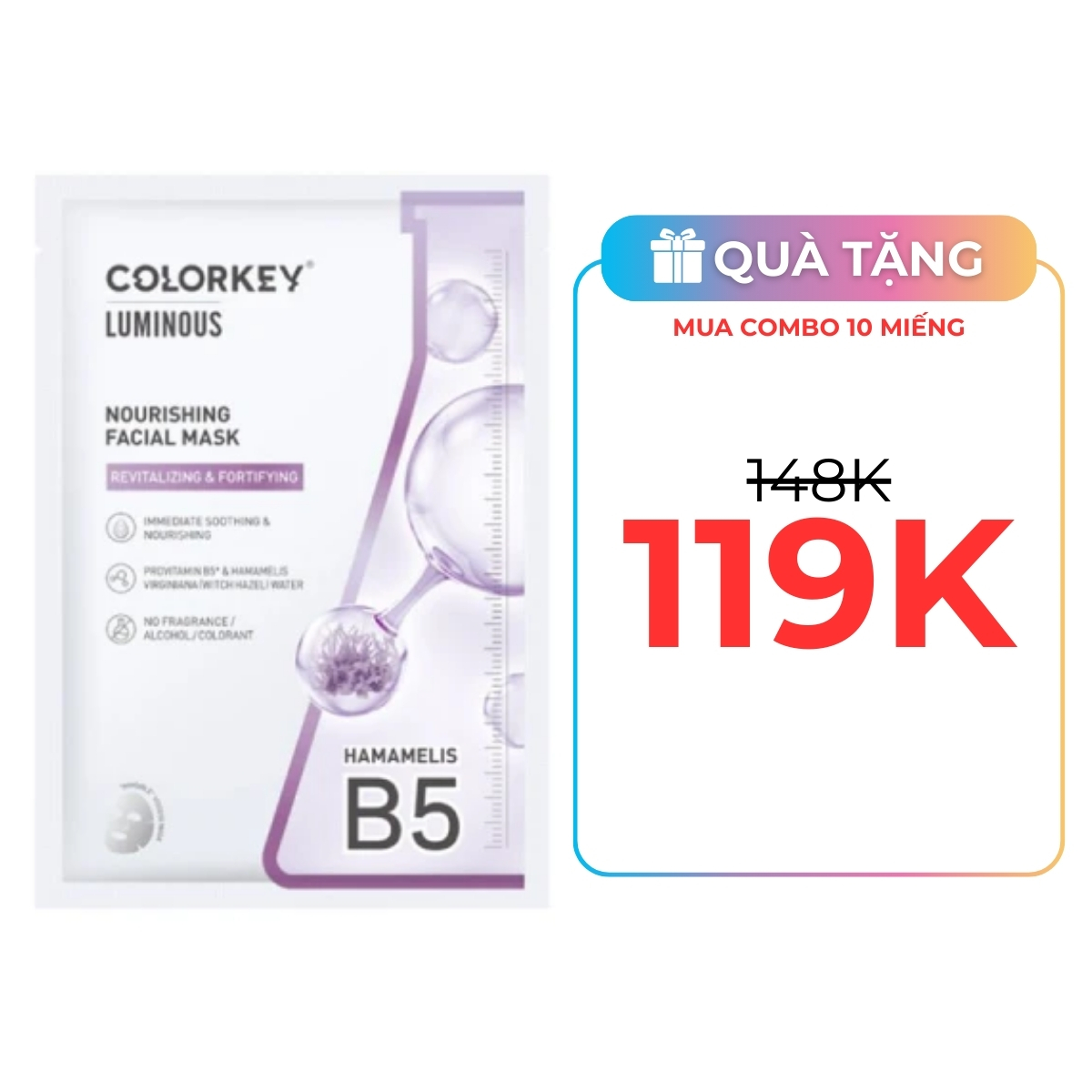 Mặt Nạ Colorkey Luminous Facial Mask Nourishing 25ml