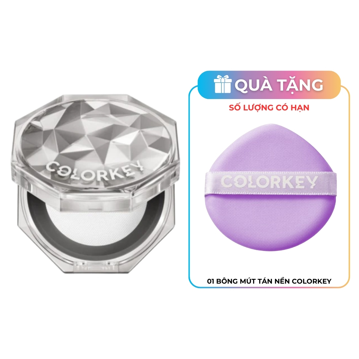 Phấn Phủ Colorkey Lasting Naturally Powder Dạng Bột C01 Màu Trắng