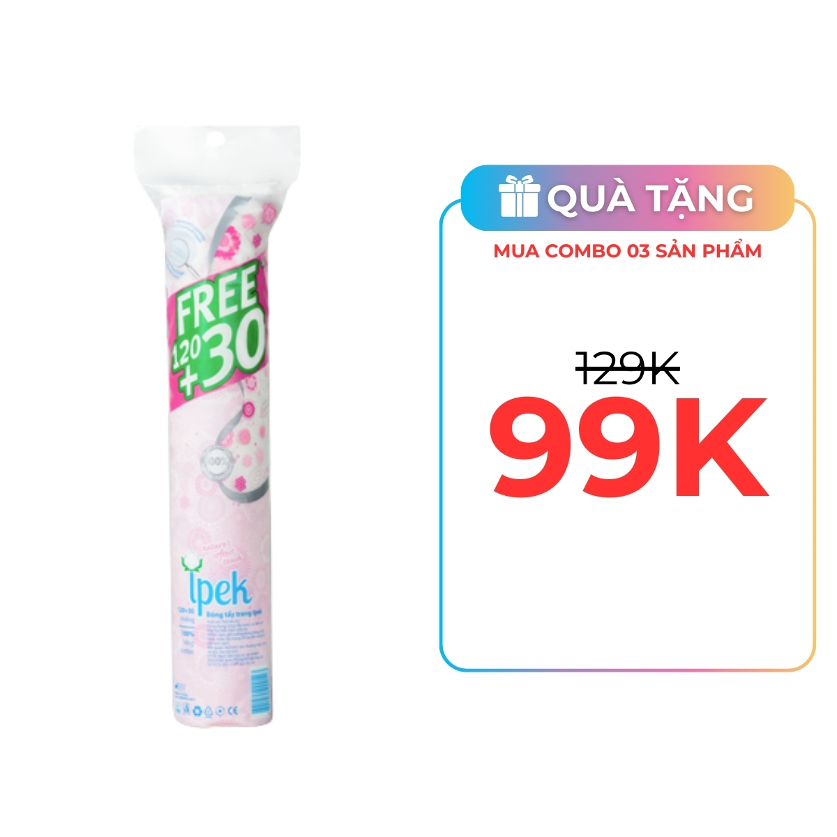 Bông Tẩy Trang Ipek Cotton Pads 150 PCS