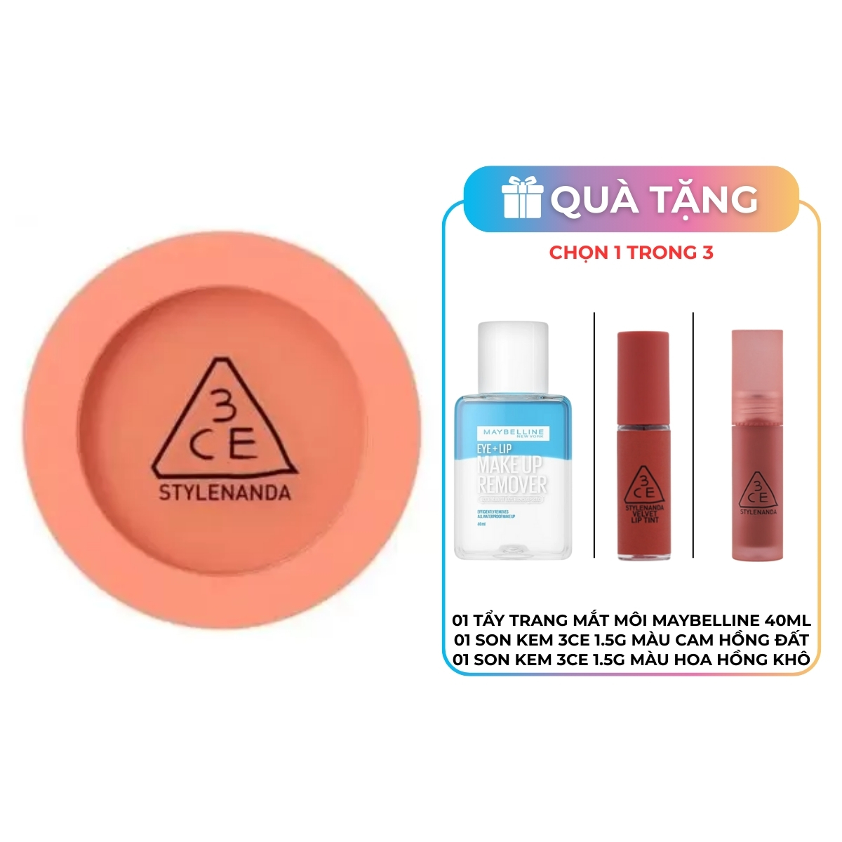 Phấn Má 3CE Face Blush Soft Salmon