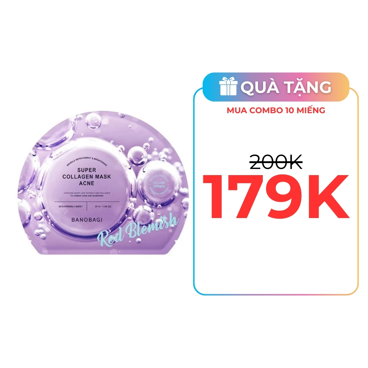 Mặt Nạ Banobagi Super Collagen Mask 30g - Acne Red Blemish