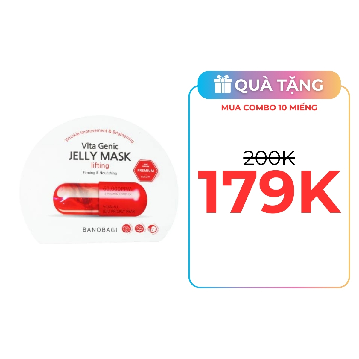 Mặt Nạ Banobagi Vita Genic Jelly Mask - Lifting Đỏ