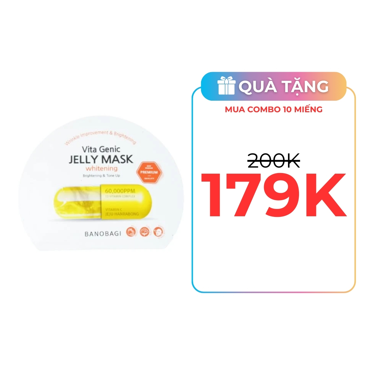 Mặt Nạ Banobagi Vita Genic Jelly Mask - Whitening Vàng