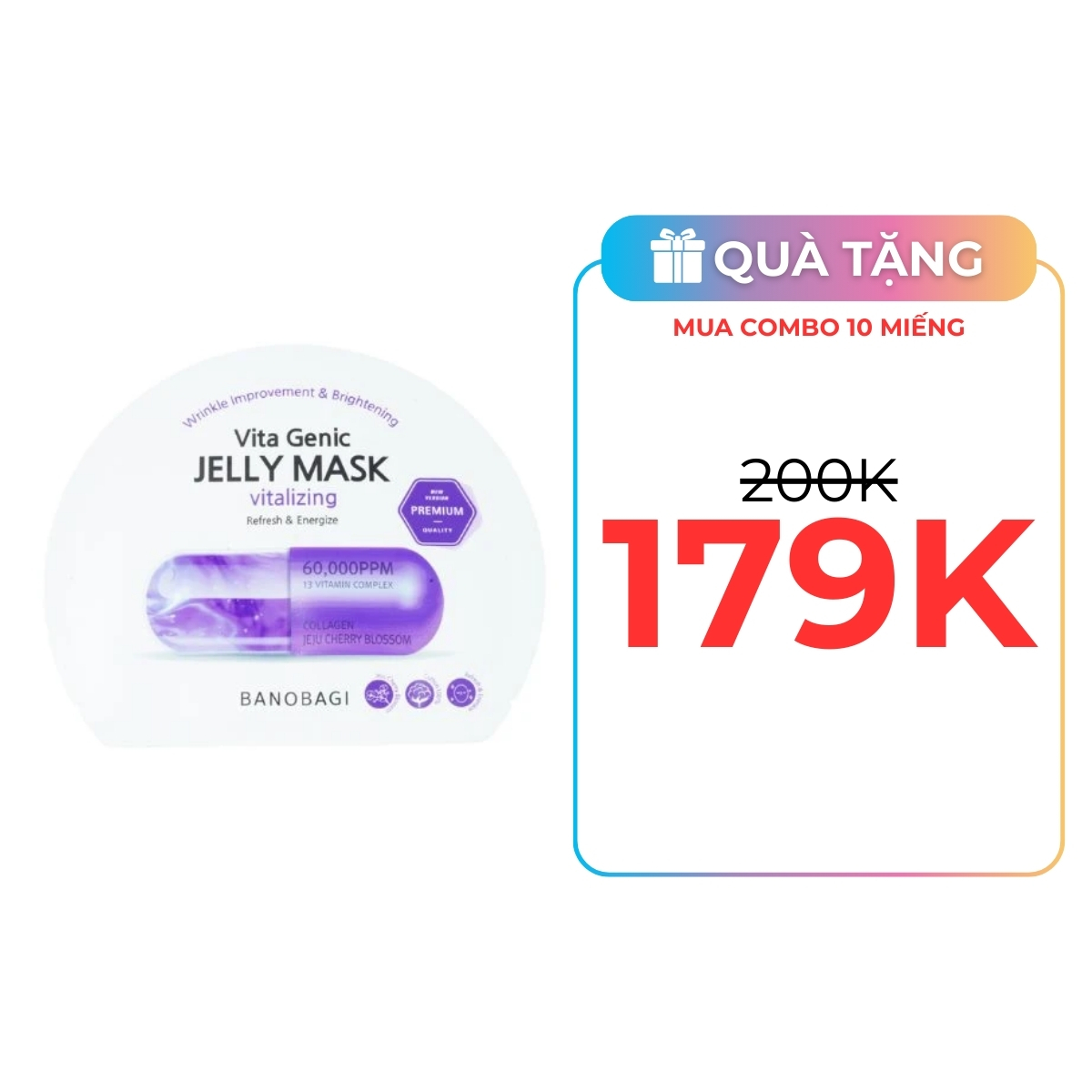 Mặt Nạ Banobagi Vita Genic Jelly Mask - Màu Sắc:Vitalizing (Tím)